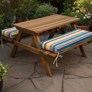 Set of 2 Kids Bench Cushions 35" x 11", Set of 2 – Soft, Durable, Bright